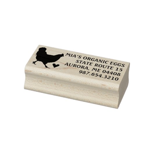 FDA volgzaam Producentennaam & Adres Eierkarton Rubberstempel (Stempel)