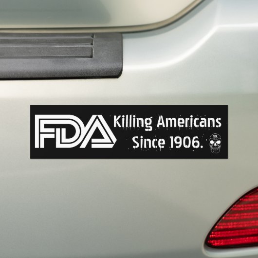 FDA (zwart) Bumpersticker (Op auto)
