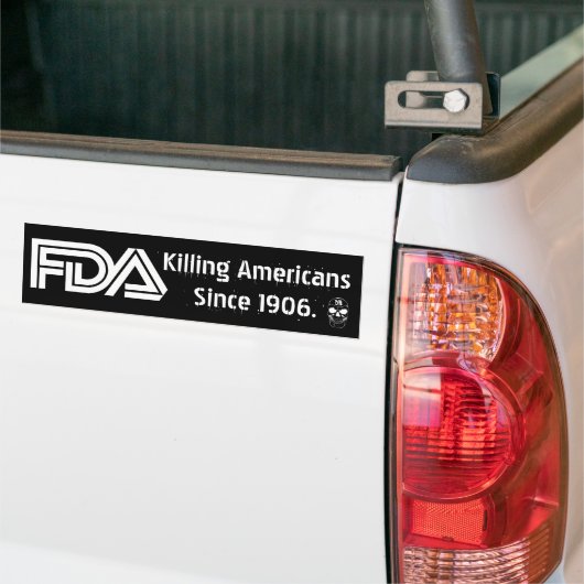 FDA (zwart) Bumpersticker (Op Truck)