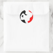 FDB-jongen Ronde Sticker (Tas)