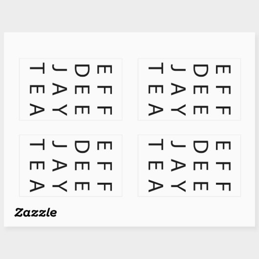 FDJT RECHTHOEKIGE STICKER (Vel)