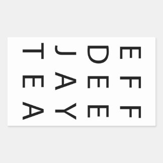 FDJT RECHTHOEKIGE STICKER