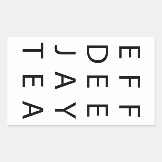 FDJT RECHTHOEKIGE STICKER (Voorkant)