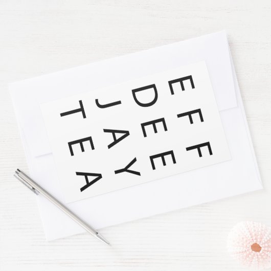 FDJT RECHTHOEKIGE STICKER (Envelop)