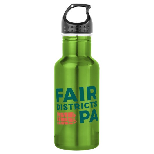 FDPA Lime Groene Roestvrij staal Waterfles (Voorkant)
