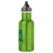 FDPA Lime Groene Roestvrij staal Waterfles (Rechts)