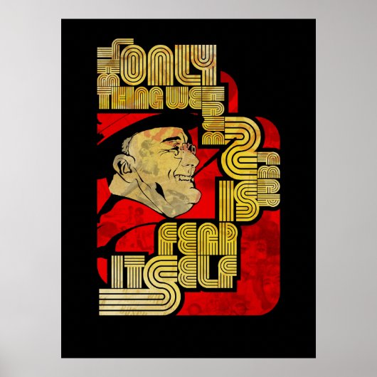 FDR Angst Typografisch ontwerp Afdrukken Poster (Voorkant)