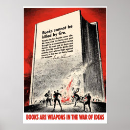 FDR-citaat over het branden van boeken — grens Poster
