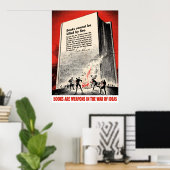 FDR Citaat over het branden van boeken Poster (Thuiskantoor)