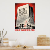 FDR Citaat over het branden van boeken Poster (Keuken)
