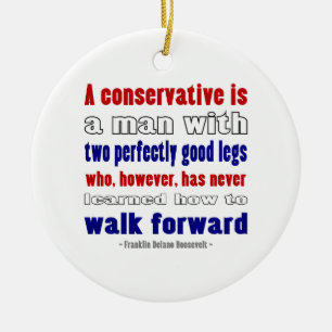 FDR definieert conservatieven donkerder Keramisch Ornament
