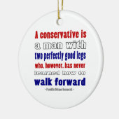 FDR definieert conservatieven donkerder Keramisch Ornament (Links)