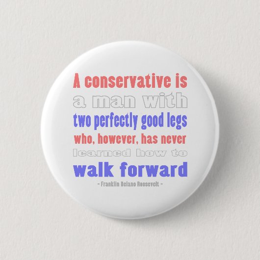 FDR definieert conservatieven Ronde Button 5,7 Cm (Voorkant)