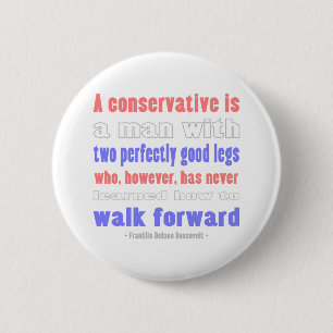 FDR definieert conservatieven Ronde Button 5,7 Cm