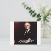 FDR & hang aan rope Quote Briefkaart (Staand voorkant)