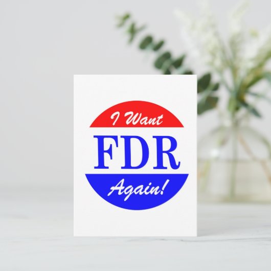 FDR - Het grootste President van Amerika Briefkaart (Staand voorkant)