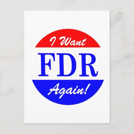FDR - Het grootste President van Amerika Briefkaart (Voorkant)