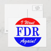 FDR - Het grootste President van Amerika Briefkaart (Voorkant / Achterkant)