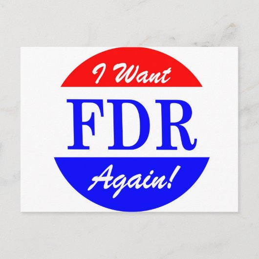 FDR - Het grootste President van Amerika Briefkaart (Voorkant)