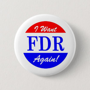 FDR - Het grootste President van Amerika Ronde Button 5,7 Cm