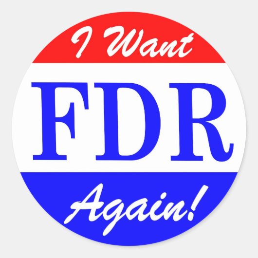 FDR - Het grootste President van Amerika Ronde Sticker (Voorkant)