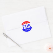 FDR - Het grootste President van Amerika Ronde Sticker (Envelop)