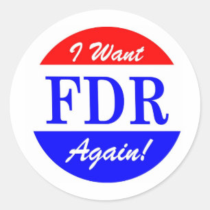FDR - Het grootste President van Amerika Ronde Sticker
