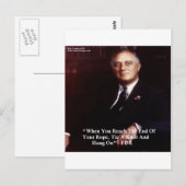 FDR & Hou het touw vast Citaat Briefkaart (Voorkant / Achterkant)
