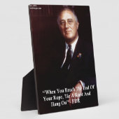 FDR & Hou het touw vast Citaat Fotoplaat (Zijkant)