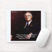 FDR & Hou het touw vast Citaat Muismat (Met muis)