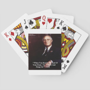 FDR & Hou het touw vast Citaat Pokerkaarten