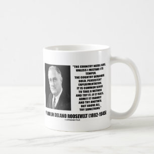 FDR: land heeft behoefte aan doorlopende experimen Koffiemok