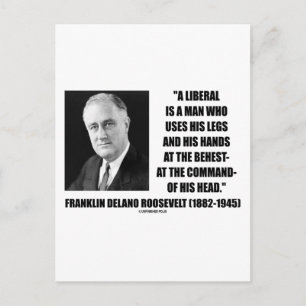 FDR Liberal gebruikt benen en handen op verzoek va Briefkaart