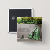 FDR Memorial in Washington DC Vierkante Button 5,1 Cm (Voorkant /achterkant)