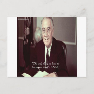 FDR & Niets om bang voor te zijn citaat Briefkaart