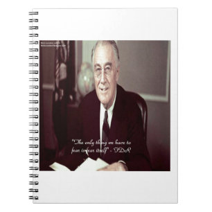 FDR & Niets om bang voor te zijn Citaat Notitieboek