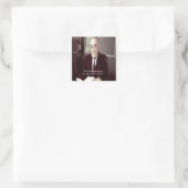 FDR & Niets om bang voor te zijn citaat Vierkante Sticker (Tas)