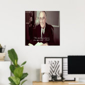 FDR & niets om het Poster van het Citaat van de An (Thuiskantoor)