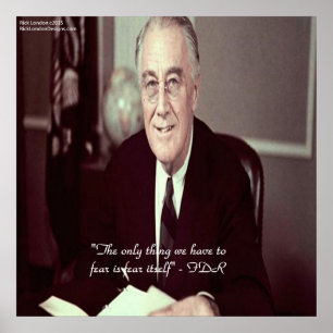 FDR & niets om het Poster van het Citaat van de An