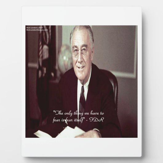FDR & niets om prijsopgave te vrezen Fotoplaat (Voorkant)