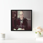 FDR & niets om Quote Square Wall-klok te vrezen Vierkante Klok (Huis)