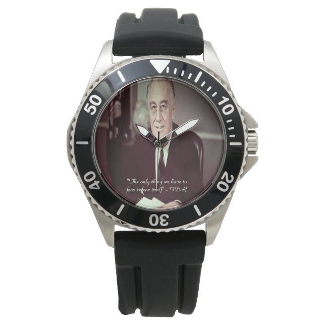 FDR & niets om Quote Watch te vrezen Horloge (Voorkant)