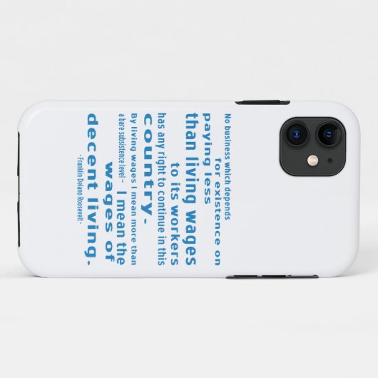 FDR op lonen Case-Mate iPhone Case (Achterkant (horizontaal))