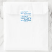 FDR over lonen Vierkante Sticker (Tas)