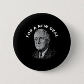Fdr President Franklin Roosevelt New Ronde Button 5,7 Cm (Voorkant)