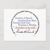 FDR Vier Vrijheden Briefkaart (Voorkant)