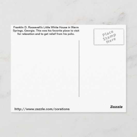 FDRLittleWhiteHouse.jpg Briefkaart (Achterkant)