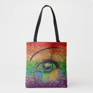 FD's Fabulous Pride Collectie - vlag met oog 53086 Tote Bag