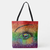 FD's Fabulous Pride Collectie - Vlag/Oog 53086FEb Tote Bag (Voorkant)