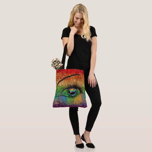 FD's Fabulous Pride Collectie - Vlag/Oog 53086FEb Tote Bag (Op model)